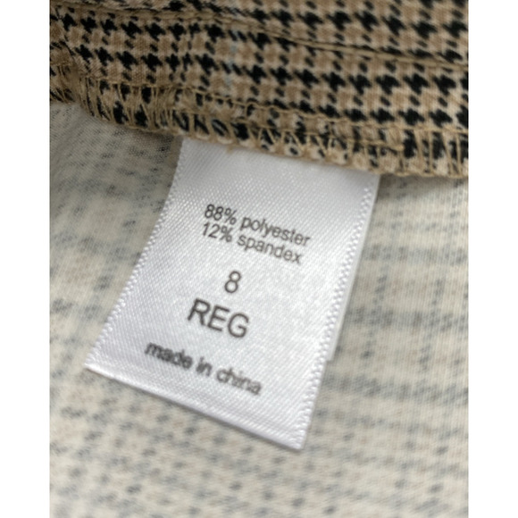 Maurice Pants Womens Size 8 Reg Black Tan Plaid Wide Leg Preppy Academia Slacks - Picture 4 of 11